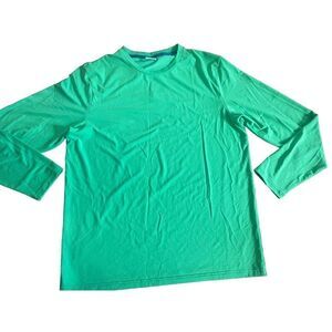 Outdoor Voices Mens Bright Green tech long sleeve athletic shirt sz Small